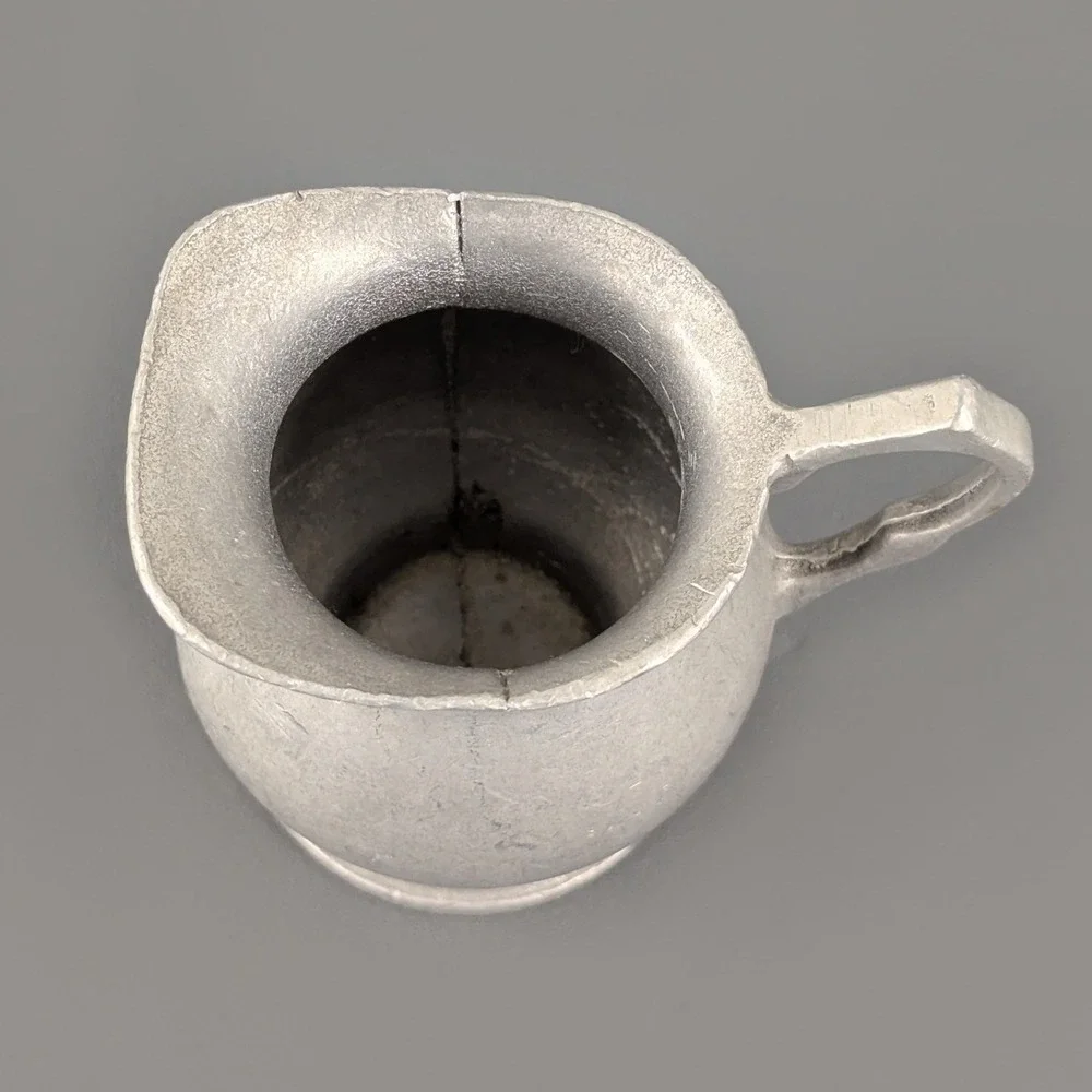 Vintage Pewter Mini Creamer Pitcher 3.5 Inch Small Silver Tone Jug